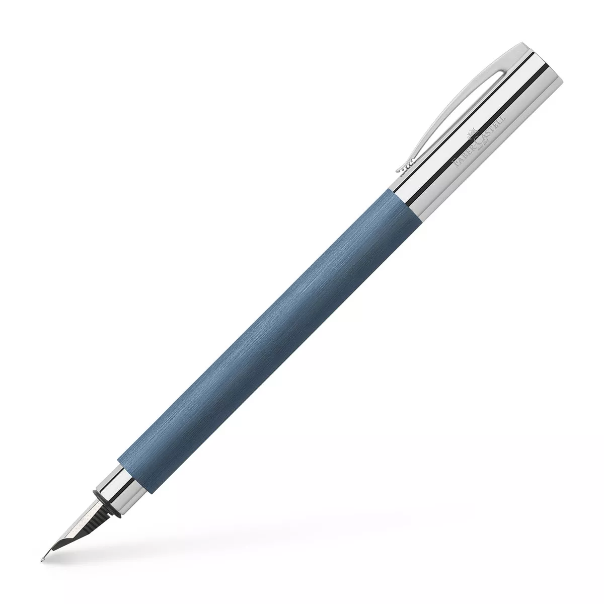 Faber-Castell - Pluma Estilográfica Ambition Resina Preciosa Cepillada Punta F Azul En Oferta Faber-Castell - Pluma Estilográfica Ambition Resina Preciosa Cepillada Punta F Azul Barato