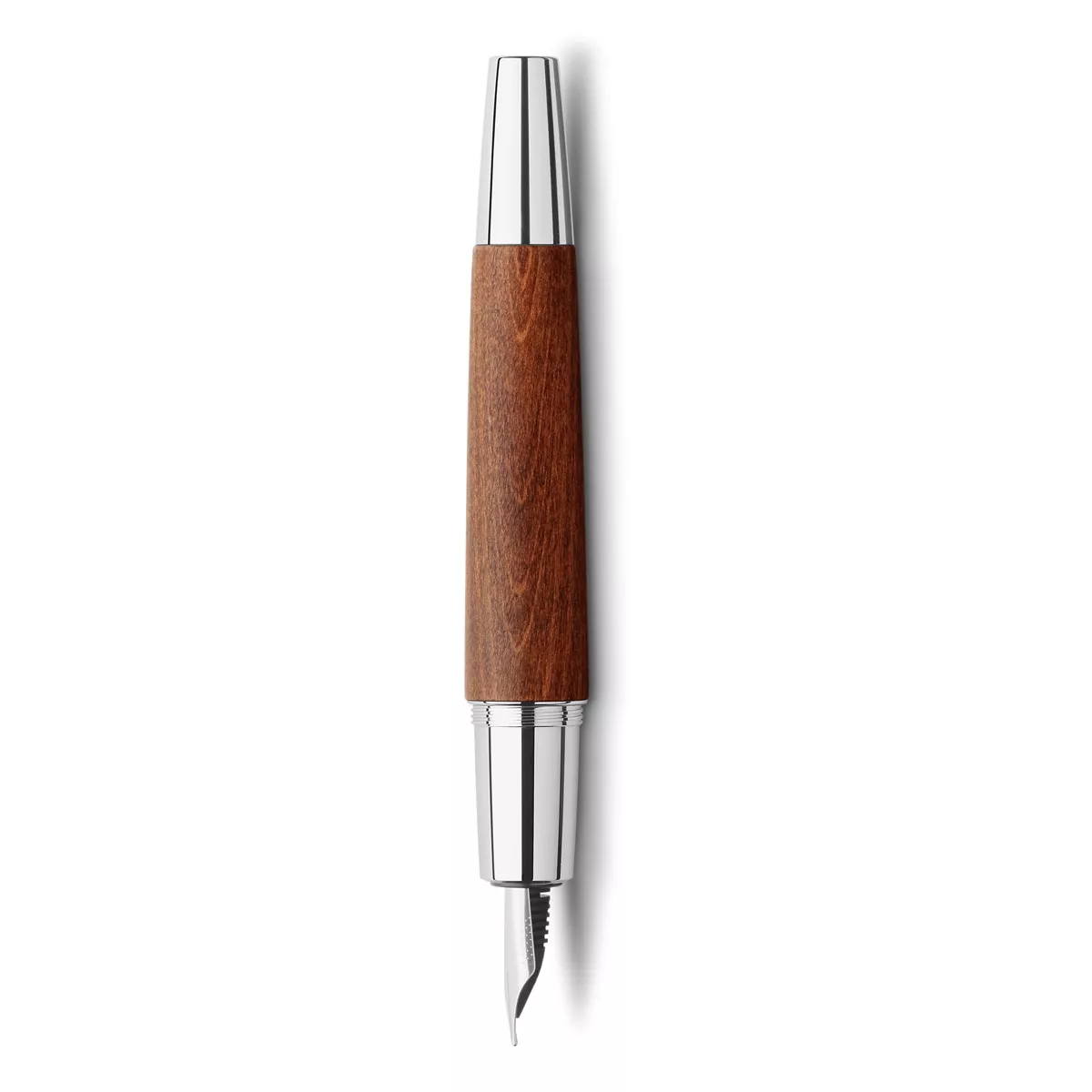 Faber-Castell - Pluma Estilográfica E-Motion Cromado Marrón Coñac barato