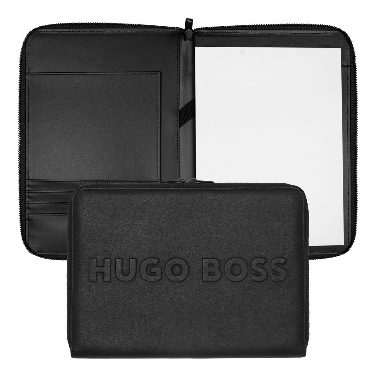 Hugo Boss - Carpeta Cremallera A4 Label Negra Barato