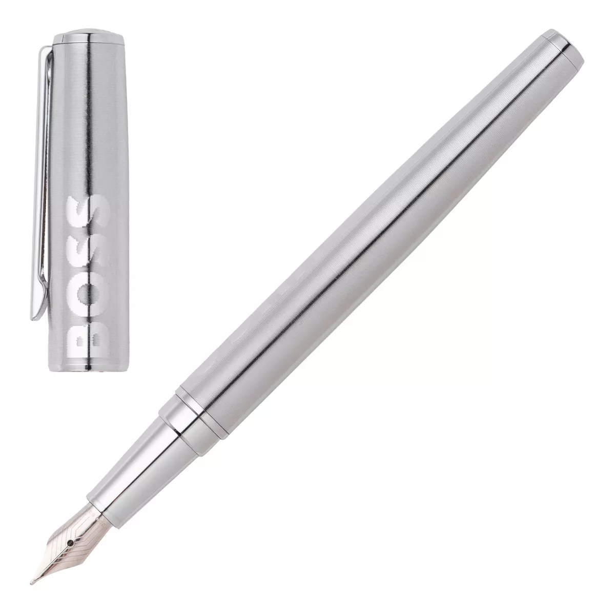 Hugo Boss - Pluma Estilográfica Label Cromo En Oferta Hugo Boss - Pluma Estilográfica Label Cromo Barato