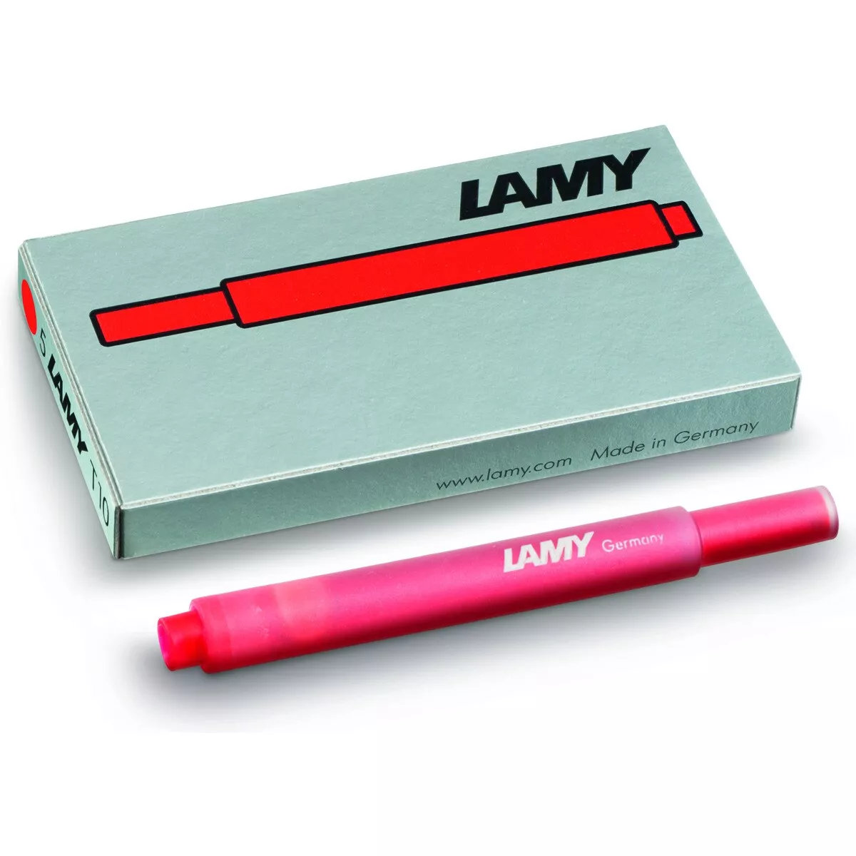 Lamy - Blister Con Caja De 5 Cartuchos De Tinta T10 Rojo En Oferta Lamy - Blister Con Caja De 5 Cartuchos De Tinta T10 Rojo Barato