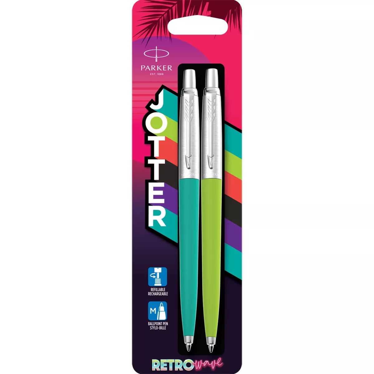 Parker - Pack 2 Bolígrafos Jotter Originals Retro Azul Caribe Y Verde Manzana barato