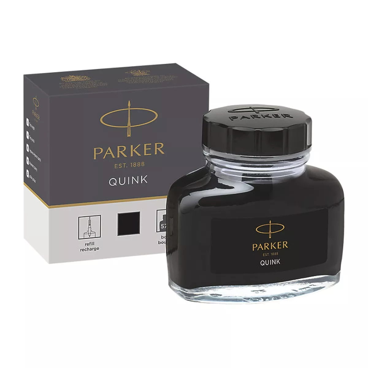 Parker - Tintero Quink Negro En Oferta Parker - Tintero Quink Negro Barato