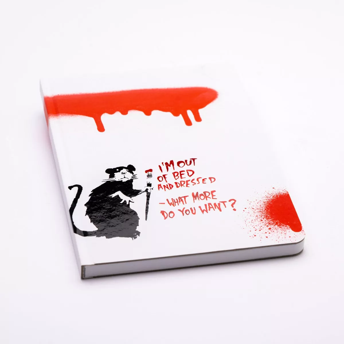 Pininfarina - Libreta A5 Papel Piedra Rayada 120 Gramos Edición Especial Limitada Banksy Dibujo En Rata Segno Negro barato