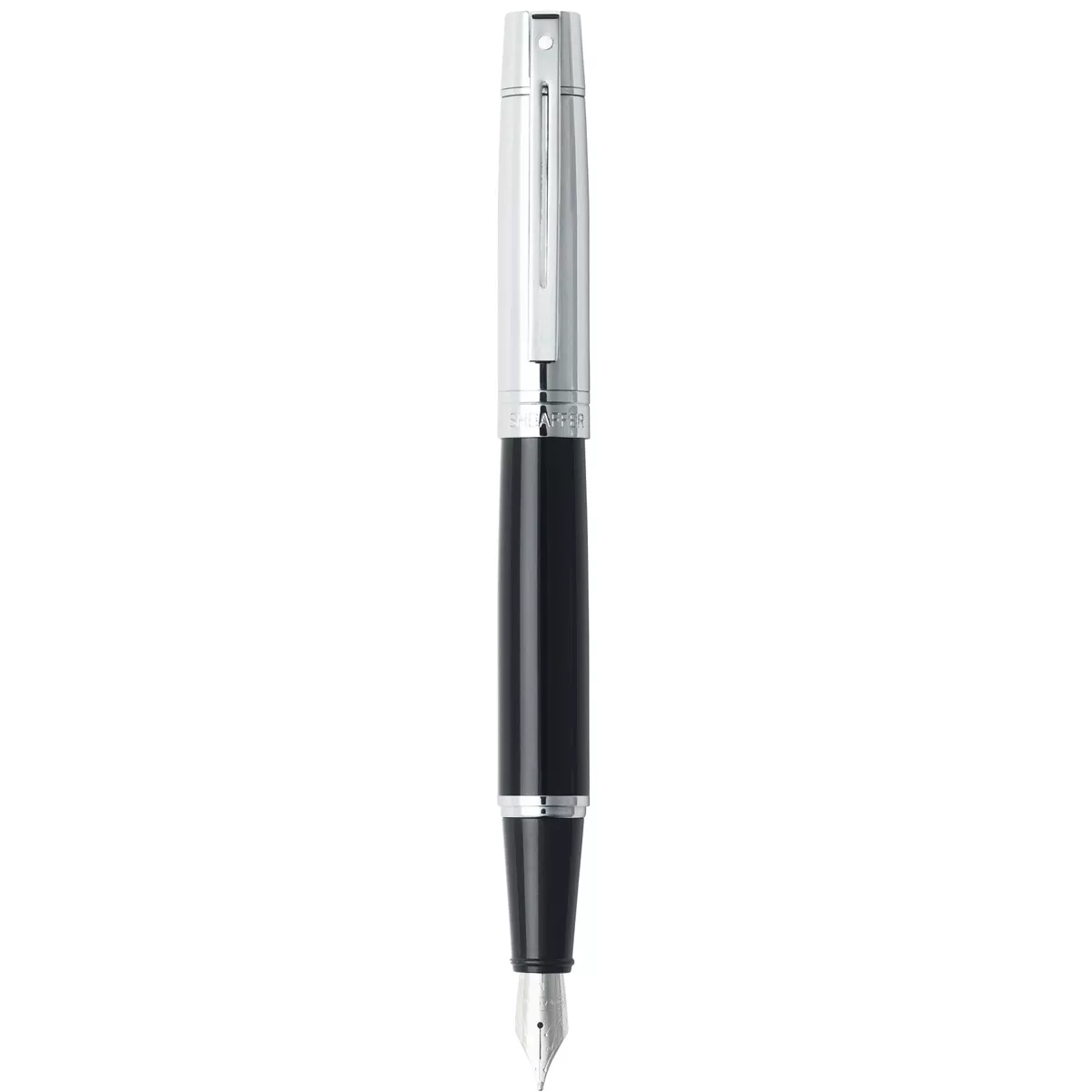 Sheaffer - Pluma Estilográfica 300 De Laca Negra Con Capuchón Cromado Brillante Y Detalles Cromados En Oferta Sheaffer - Pluma Estilográfica 300 De Laca Negra Con Capuchón Cromado Brillante Y Detalles Cromados Barato